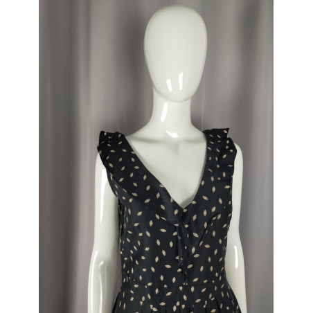 Robe été Promod noire à volants – Taille 38