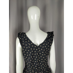 Robe été Promod noire à volants – Taille 38