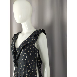 Robe d'été noire à volants – Promod – Taille 38