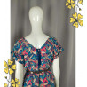 Robe d’été fluide imprimé tropical – Taille 40 Promod