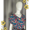 Robe d’été fluide imprimé tropical – Taille 40 Promod