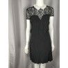 Robe noire Naf Naf – Taille 38 – Dentelle & col blanc