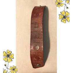 Bracelet vintage cuir gravé – Ethnique & artisanal – Terres d’Ailleurs