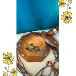 Coffret bijoux vintage bohème + boîte bois sculptée – Collection Terres d’Ailleurs