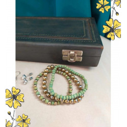 Coffret bijoux nacre + boîte bois vintage – parure et bracelets élégants