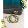 Mother-of-Pearl Jewelry Set + Vintage Wooden Box – Elegant Set & Bracelets