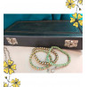 Mother-of-Pearl Jewelry Set + Vintage Wooden Box – Elegant Set & Bracelets