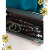 Mother-of-Pearl Jewelry Set + Vintage Wooden Box – Elegant Set & Bracelets