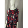 Robe Ba&sh bordeaux à motifs graphiques – Taille 1