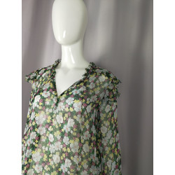 Robe fleurie Maje – Taille 1 – Volants & fils dorés