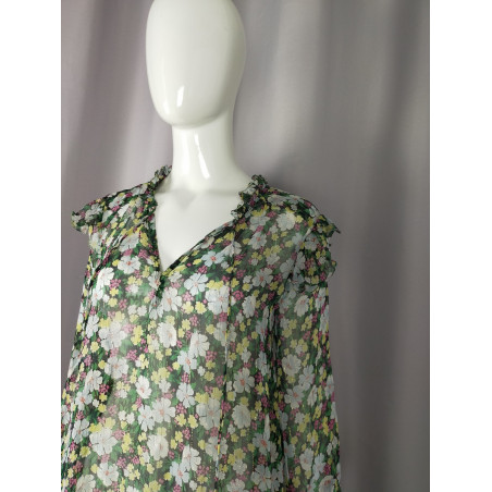 Robe fleurie Maje – Taille 1 – Volants & fils dorés