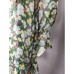 Robe fleurie Maje – Taille 1 – Volants & fils dorés