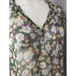 Robe fleurie Maje – Taille 1 – Volants & fils dorés