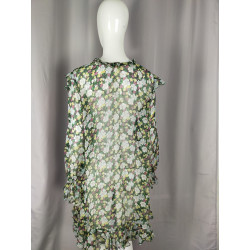 Robe fleurie Maje – Taille 1 – Volants & fils dorés