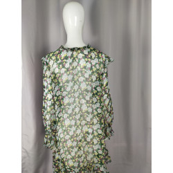 Robe fleurie Maje – Taille 1 – Volants & fils dorés