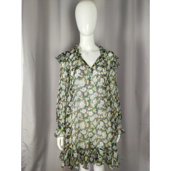 Robe fleurie Maje – Taille 1 – Volants & fils dorés