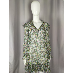 Robe fleurie Maje – Taille 1 – Volants & fils dorés