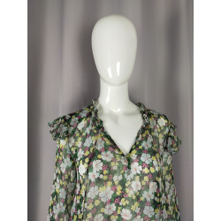 Robe fleurie Maje – Taille 1 – Volants & fils dorés