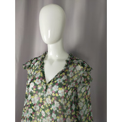 Robe fleurie Maje – Taille 1 – Volants & fils dorés