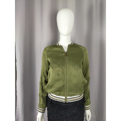 Bomber réversible Zadig & Voltaire – XS femme – kaki & imprimé paisley