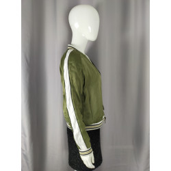 Bomber réversible Zadig & Voltaire – XS femme – kaki & imprimé paisley