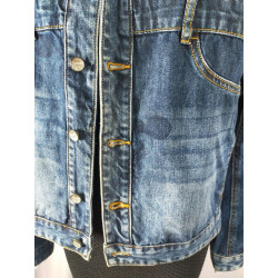 Veste en jean patchwork Desigual x Mickey – Édition Limitée Disney – Taille L femme