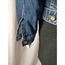 Veste en jean patchwork Desigual x Mickey – Édition Limitée Disney – Taille L femme