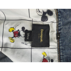 Veste en jean patchwork Desigual x Mickey – Édition Limitée Disney – Taille L femme