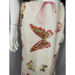 Jupe midi 100% soie Gérard Darel – Papillons colorés – T.40