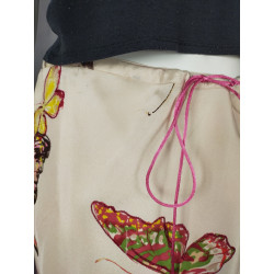 Jupe midi 100% soie Gérard Darel – Papillons colorés – T.40
