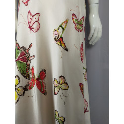 Jupe midi 100% soie Gérard Darel – Papillons colorés – T.40