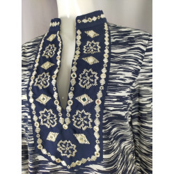Tunique brodée coton Tory Burch – Bohème chic – Taille S (36/38)