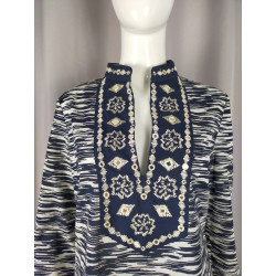 Tunique brodée coton Tory Burch – Bohème chic – Taille S (36/38)
