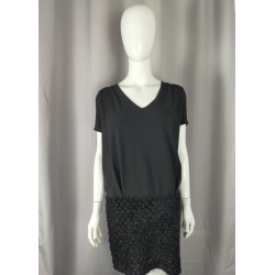 Robe noire élégante Vintage Love – Taille 36/38 – Fabriquée en France