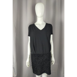 Robe noire élégante Vintage Love – Taille 36/38 – Fabriquée en France