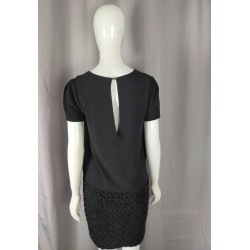 Robe noire élégante Vintage Love – Taille 36/38 – Fabriquée en France