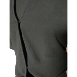 Robe noire drapée IKKS – Taille 34 XS – Chic et élégante