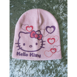 Bonnet rose Hello Kitty avec cœurs – Licence officielle Sanrio